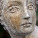 Skulptur blinde Frau